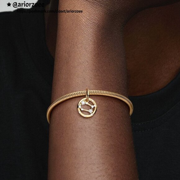 Pandora Gemini Zodiac Dangle Charm - Picture 2 of 2